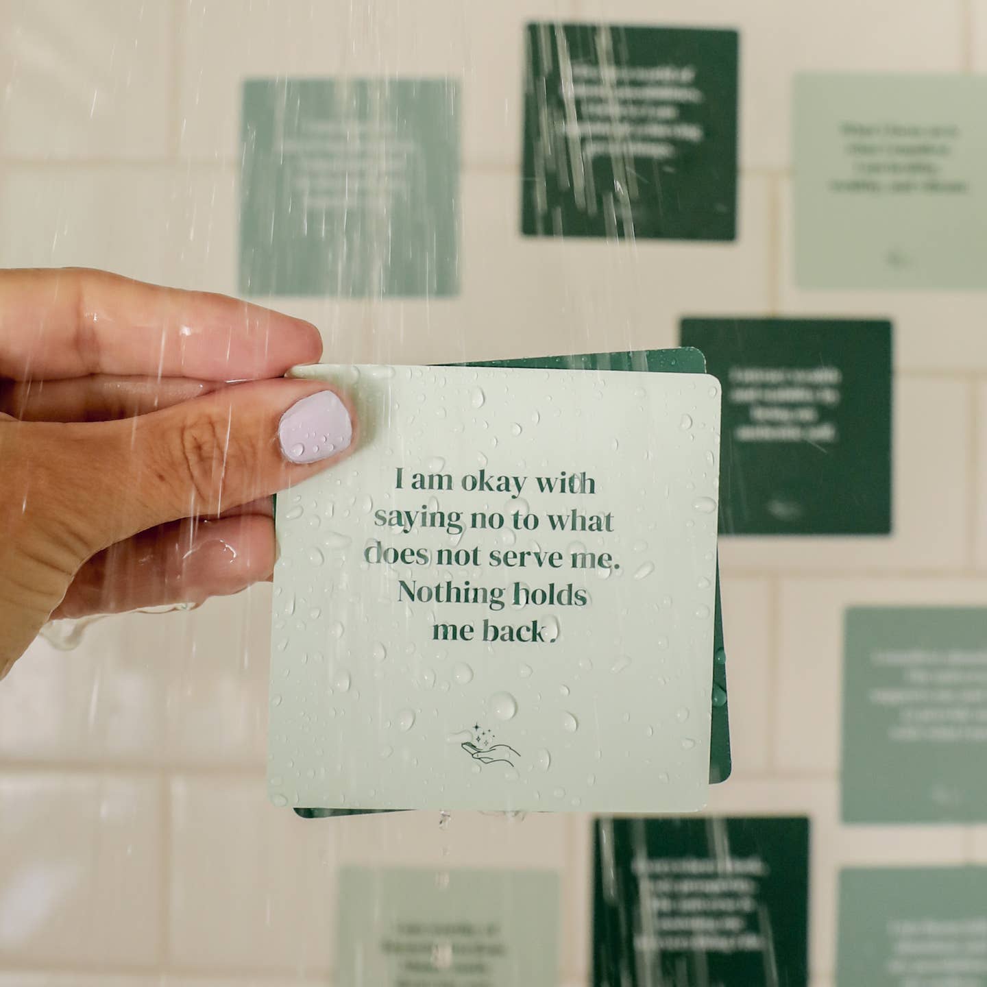 JAXKELLY  SHOWER AFFIRMATION CARDS ABUNDANCE