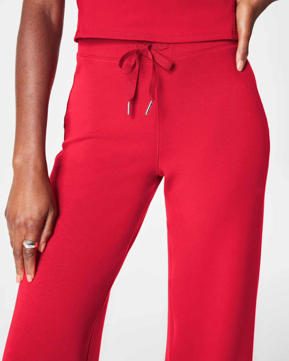SPANX AIR ESSENTIALS WIDE LEG SWEATPANTS SPANX RED
