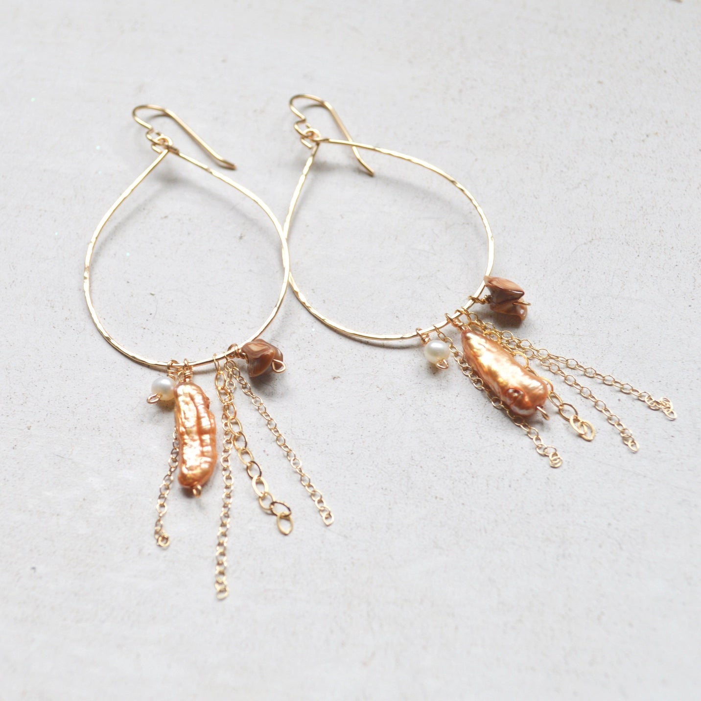 SALTY BUT SWEET Biwa Pearl Teardrop Earrings