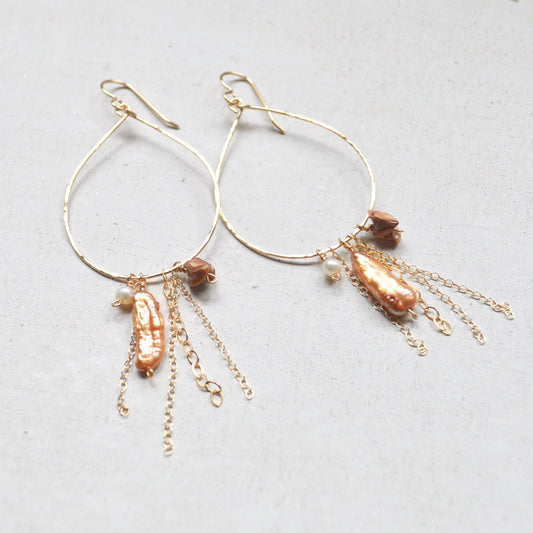 SALTY BUT SWEET Biwa Pearl Teardrop Earrings