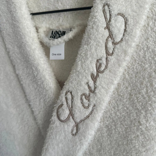 LOCAL BEACH LOVE COLLECTION HEART LUX ROBE CREAM /SAND