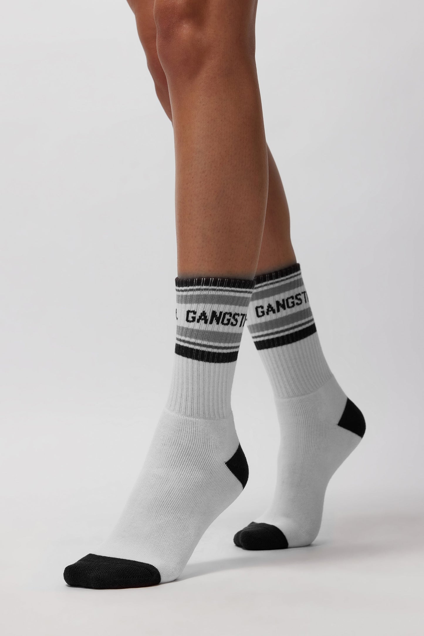 SPIRITUAL GANGSTER SG CREW SOCK WHITE-BLACK-GREY