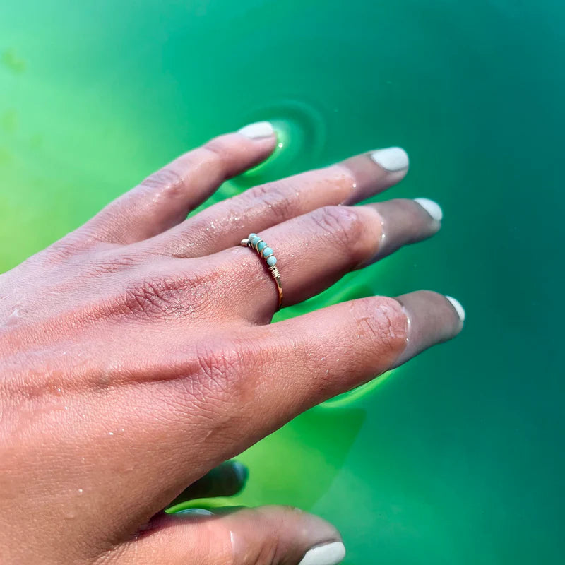 In Situ Verre de Mer Ring 14K Gold Fill