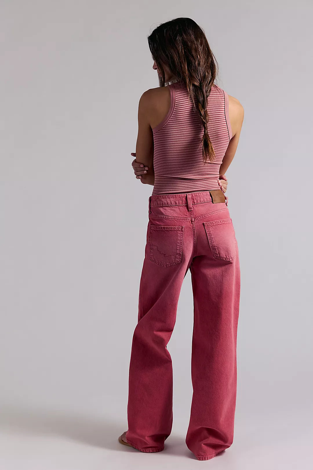FREE PEOPLE We The Free Nia Boyfriend Jeans Baroque Pink