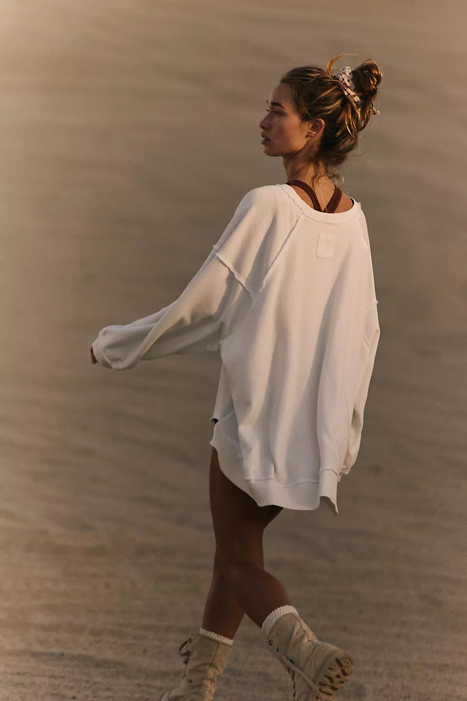 FREE PEOPLE ONE TO BEAT PULLOVER IVORY
