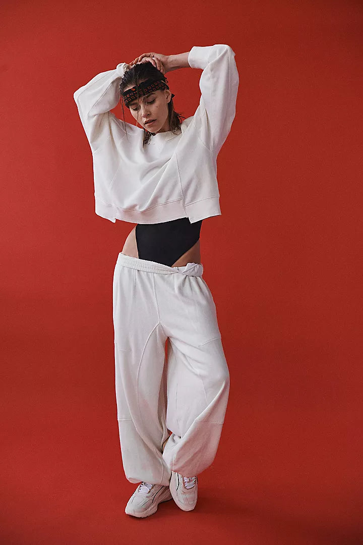 FREE PEOPLE INTERCEPT PULLOVER WHITE