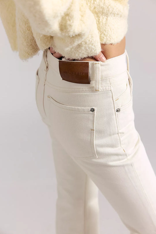 FREE PEOPLE We The Free West Coast Relaxed Flare Jeans Lily of the Valley