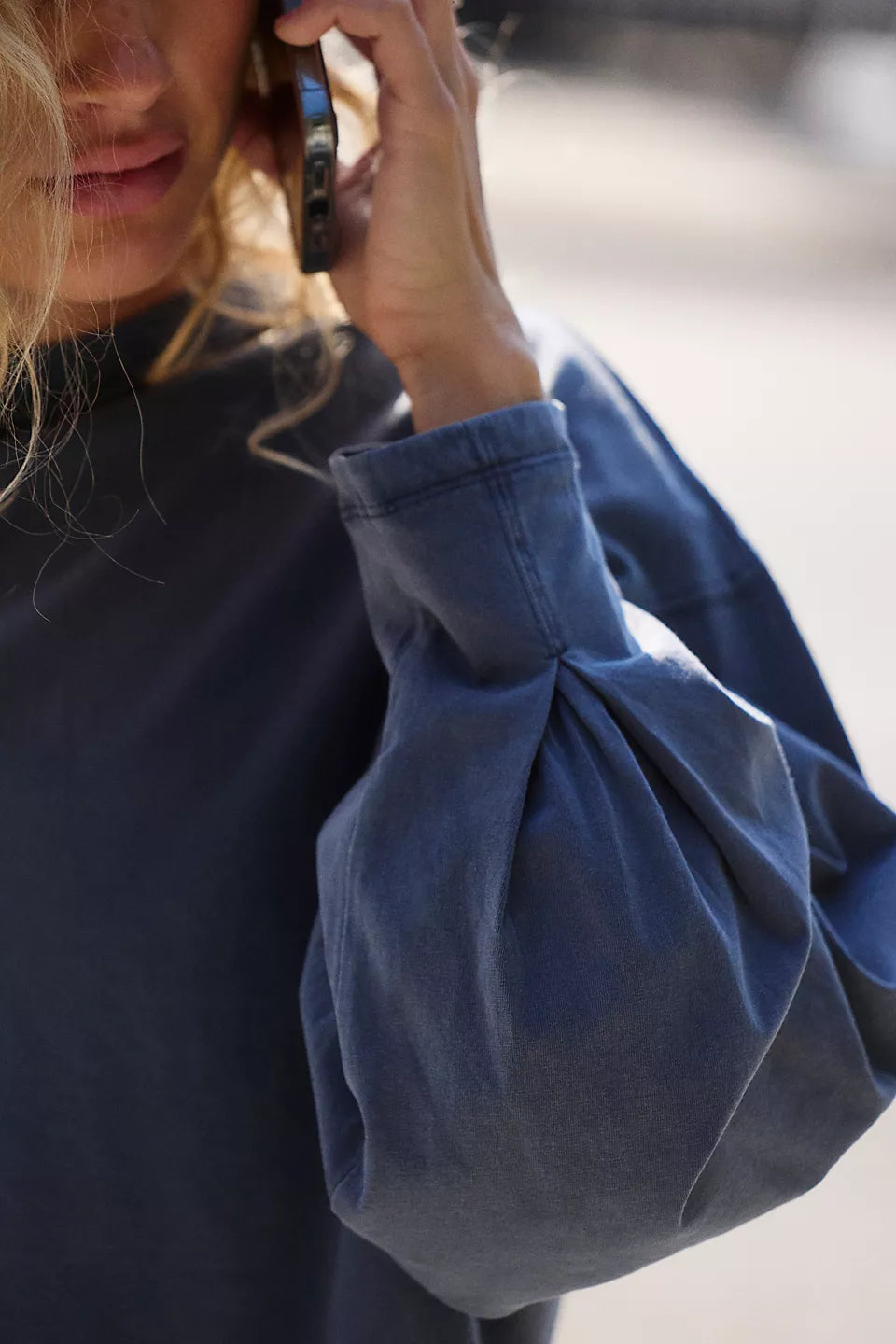 FREE PEOPLE INSPIRE TEE MIDNIGHT NAVY