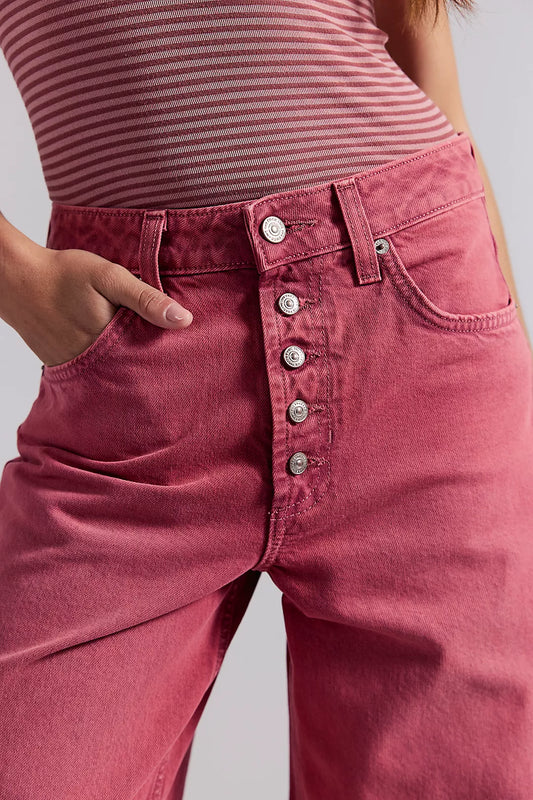 FREE PEOPLE We The Free Nia Boyfriend Jeans Baroque Pink