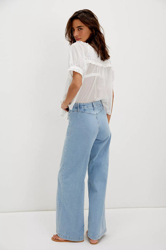 FREE PEOPLE LIBRE WIDE LEG JEANS PALERMO