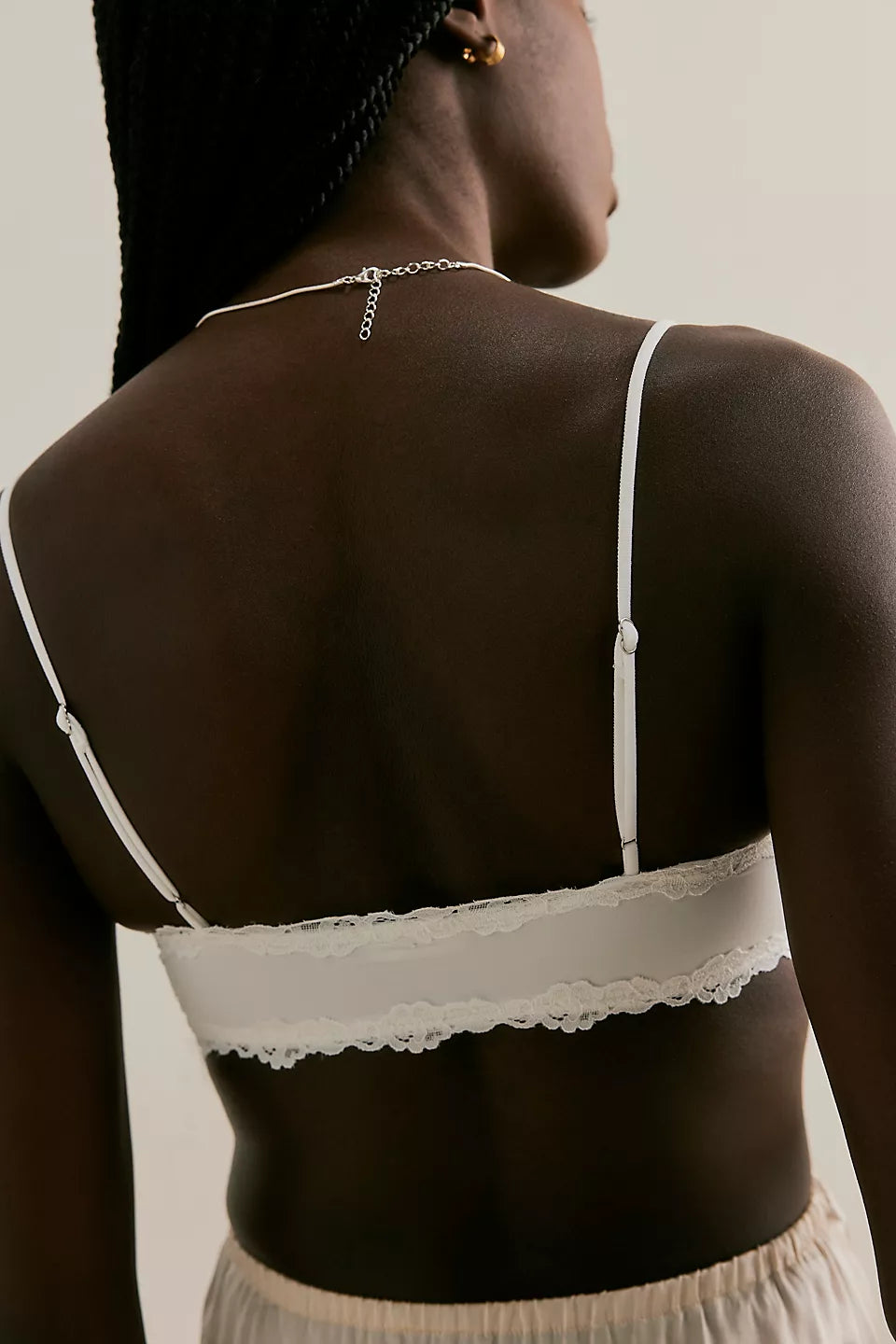 FREE PEOPLE CHARLIE V BRALETTE CLEAN IVORY