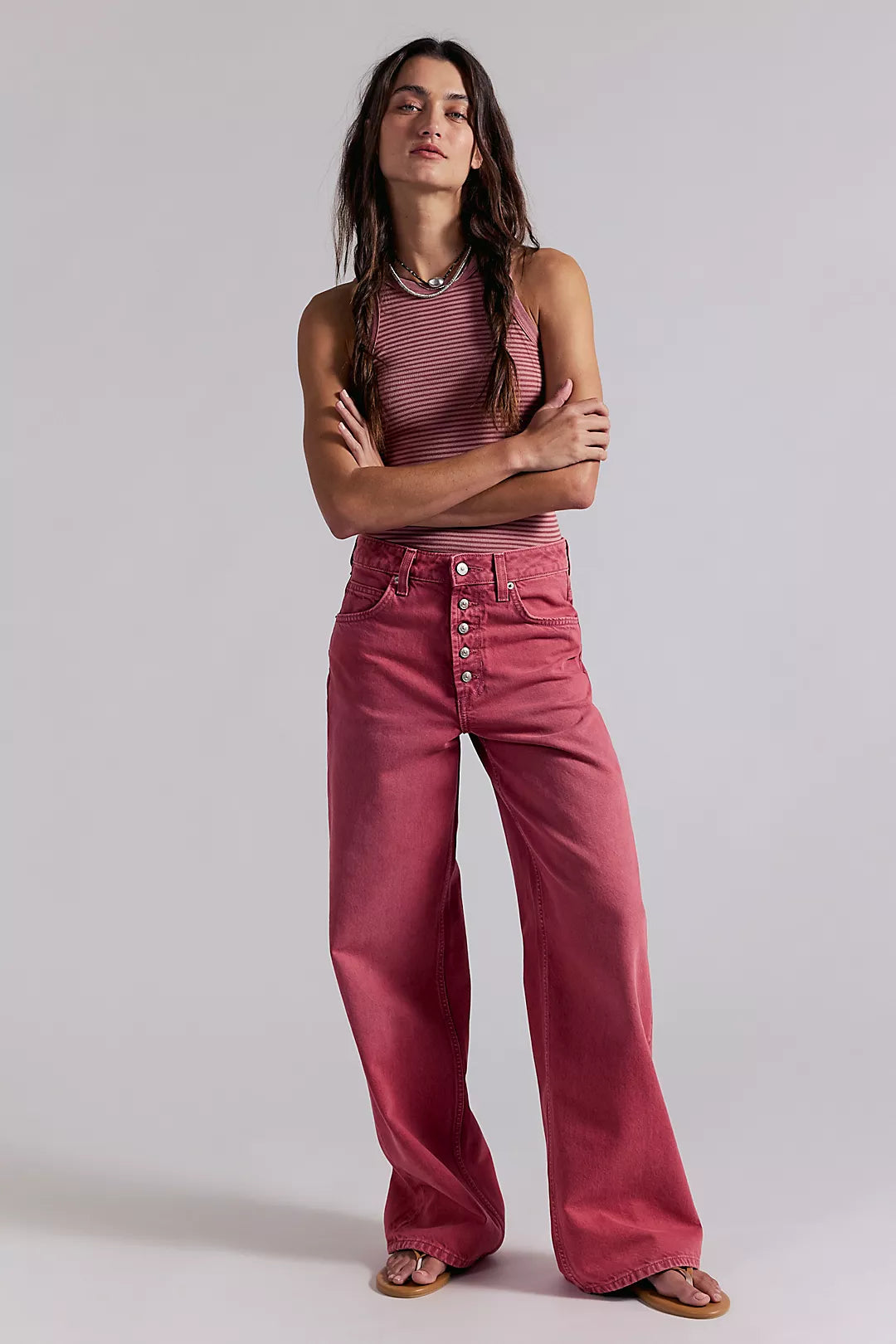 FREE PEOPLE We The Free Nia Boyfriend Jeans Baroque Pink