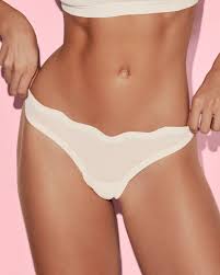EBY SHEER LUCY THONG MARSHMALLOW