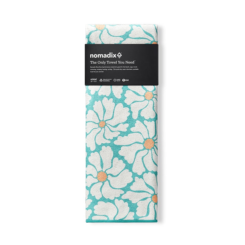 NOMADIX ORIGINAL YOGA TOWEL DAZE AQUA BLUE