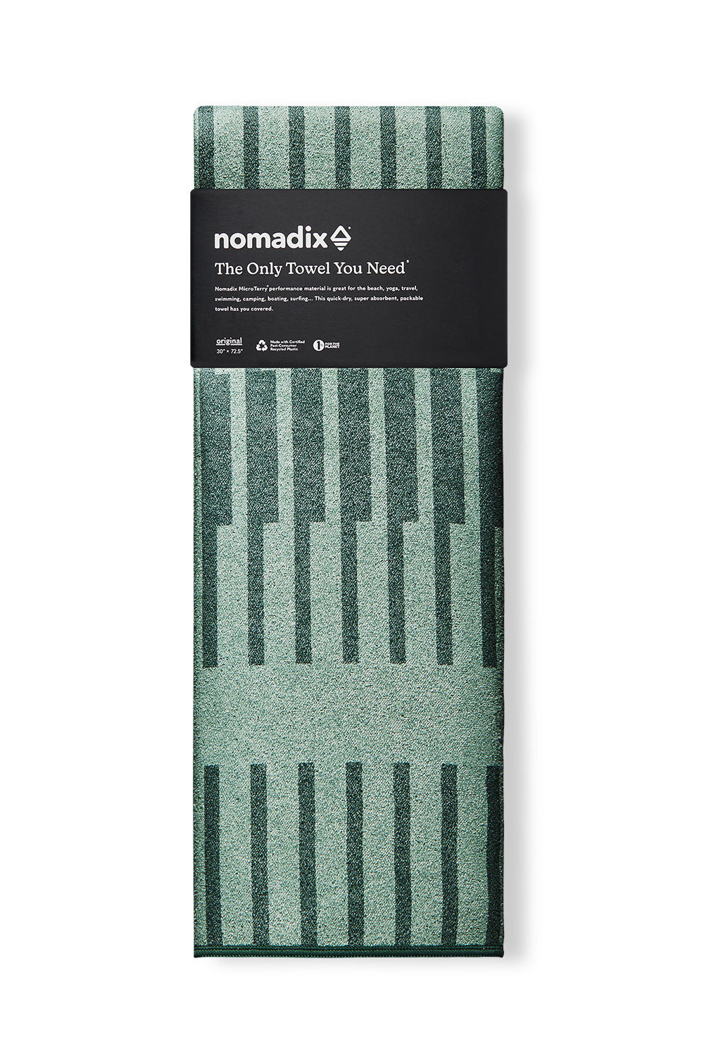 NOMADIX ORIGINAL TOWEL MODERN STRIPE GREEN