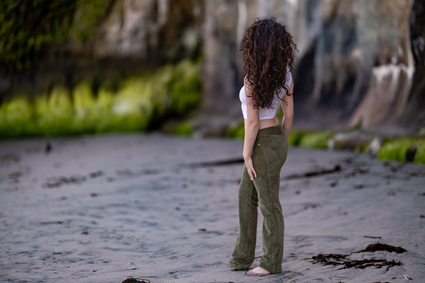 GODDESSWEAR CORDUROY CLASSIC LITE FLARE PANT HIGH WAIST 886