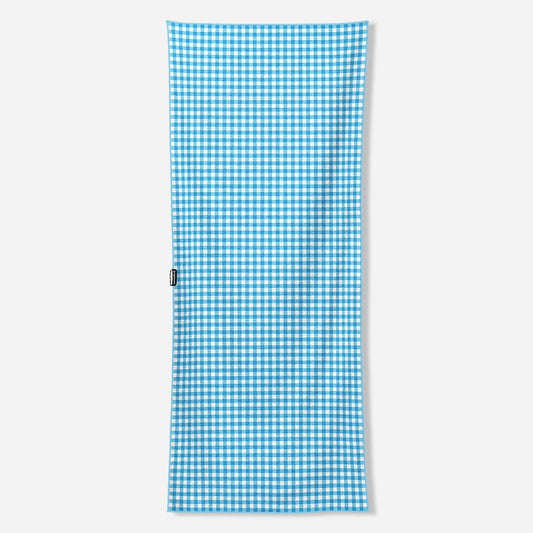 NOMADIX ORIGINAL YOGA TOWEL GINGHAM SKY BLUE