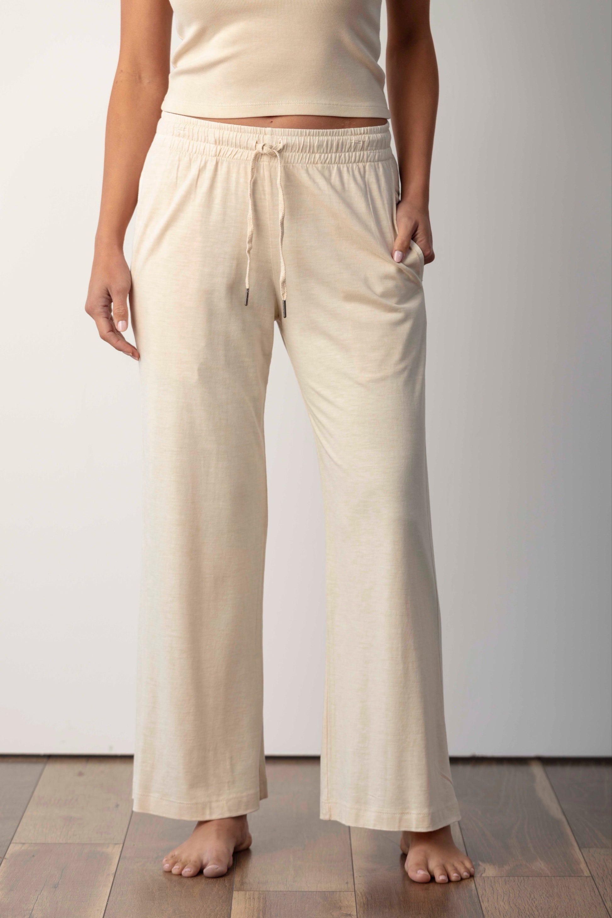   MILA RILEY CROPPED PALAZZO PANT BUTTER