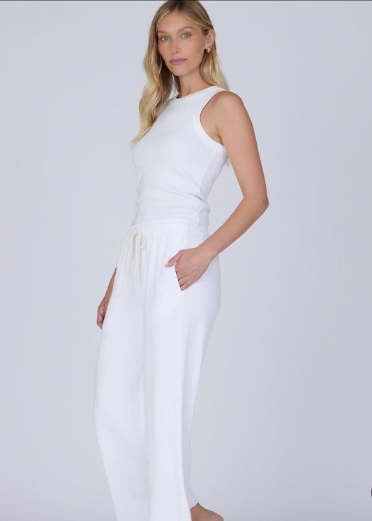 MILA BUTTERY SOFT RIBBED TANK WHITE