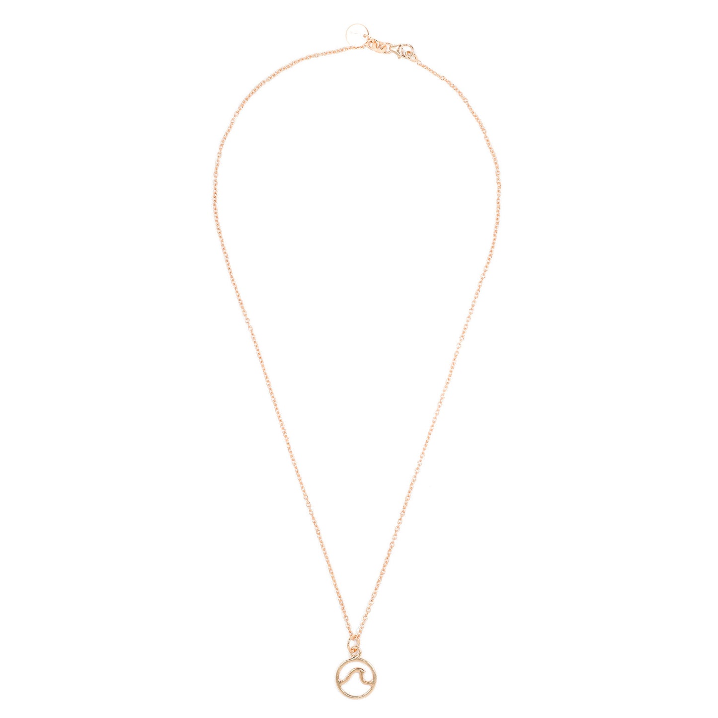 PURA VIDA WAVE NECKLACE ROSE GOLD