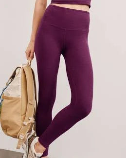 BEYOND YOGA SPACEDYE WALK & TALK HIGH WAISTED CAPRI LEGGING AUBERGINE BEET