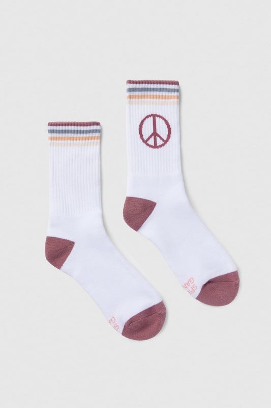 SPIRITUAL GANGSTER PEACE SIGN CREW SOCK