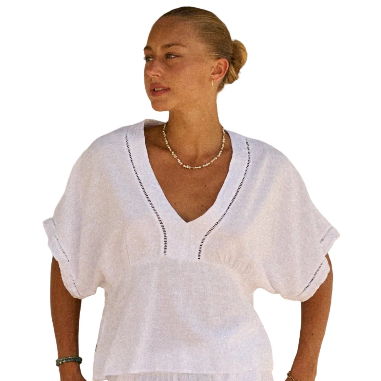 BLANCO BY NATURE PENELOPE TOP WHITE