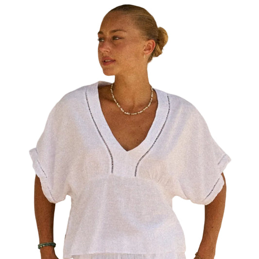 BLANCO BY NATURE PENELOPE TOP WHITE