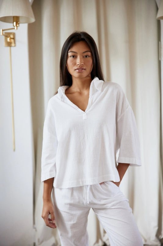 BLANCO BY NATURE HARLOW TOP WHITE