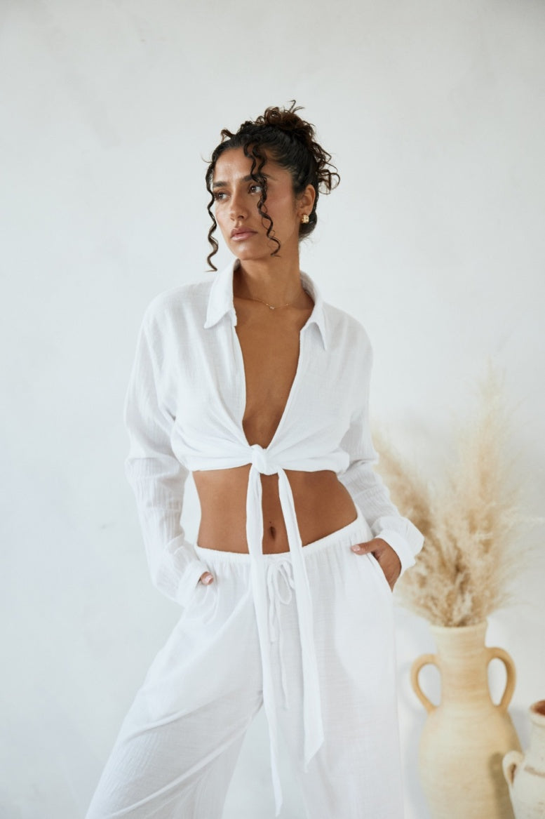 BLANCO BY NATURE CHIARA PANT WHITE