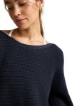 BEYOND YOGA READY FOR BARRE CROPPED SWEATER NOCTURNAL NAVY