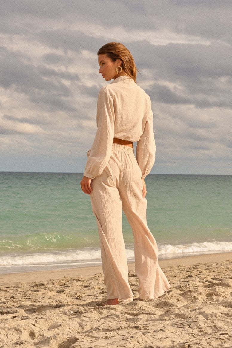 BLANCO BY NATURE AZURE PANT BEIGE