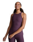 BEYOND YOGA SPACEDYE REFOCUS CROPPED TANK  BRILLIANT RASBERRY HEATHER