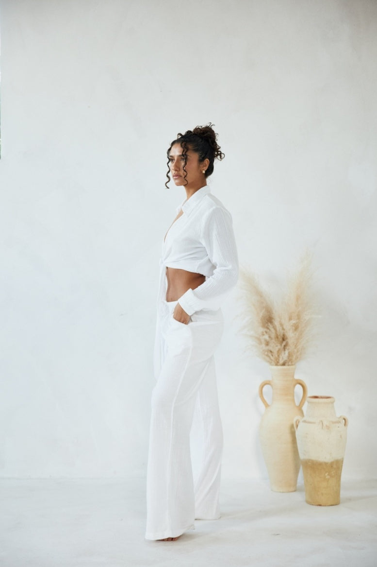 BLANCO BY NATURE CHIARA PANT WHITE