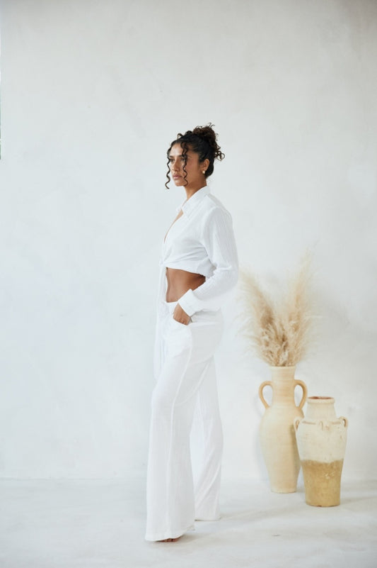 BLANCO BY NATURE CHIARA PANT WHITE