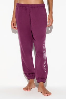 SPIRITUAL GANGSTER MOON WESTSIDE 7/8 SWEATPANT DARK DAHLIA