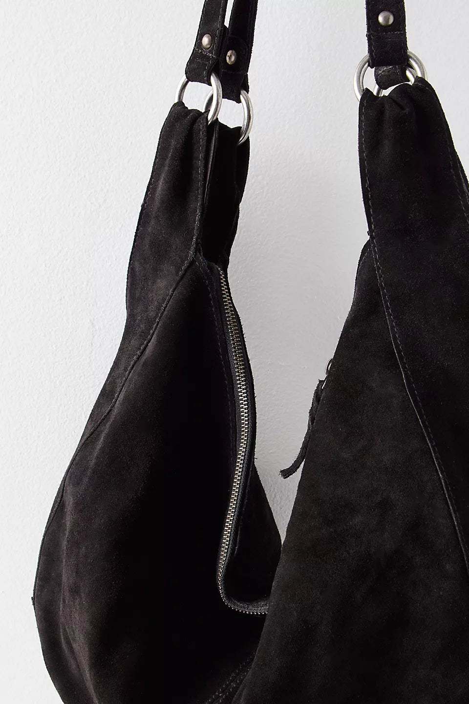 FREE PEOPLE ROMA SUEDE TOTE BAG BLACK