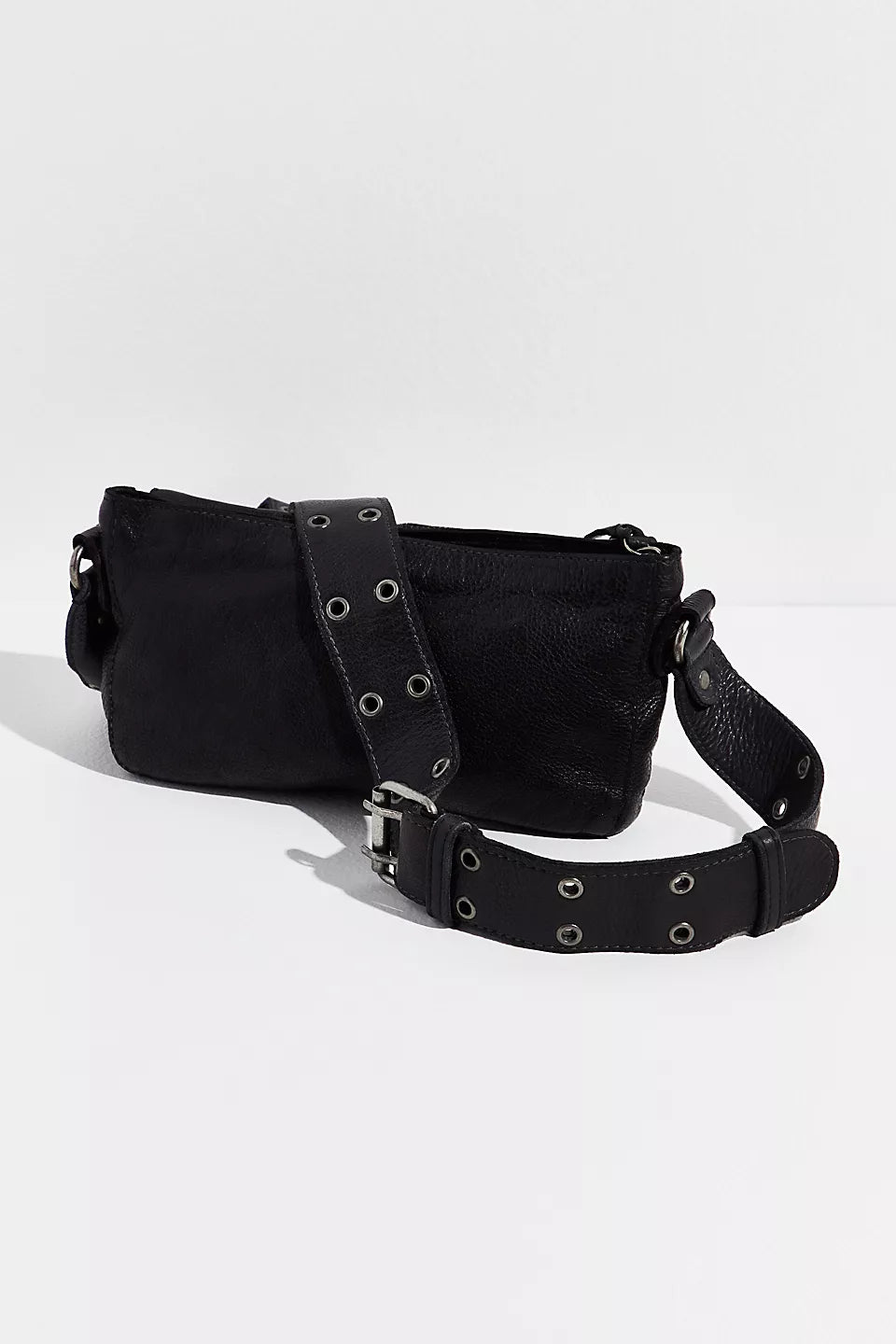 FREE PEOPLE WADE LEATHER SLING BLACK