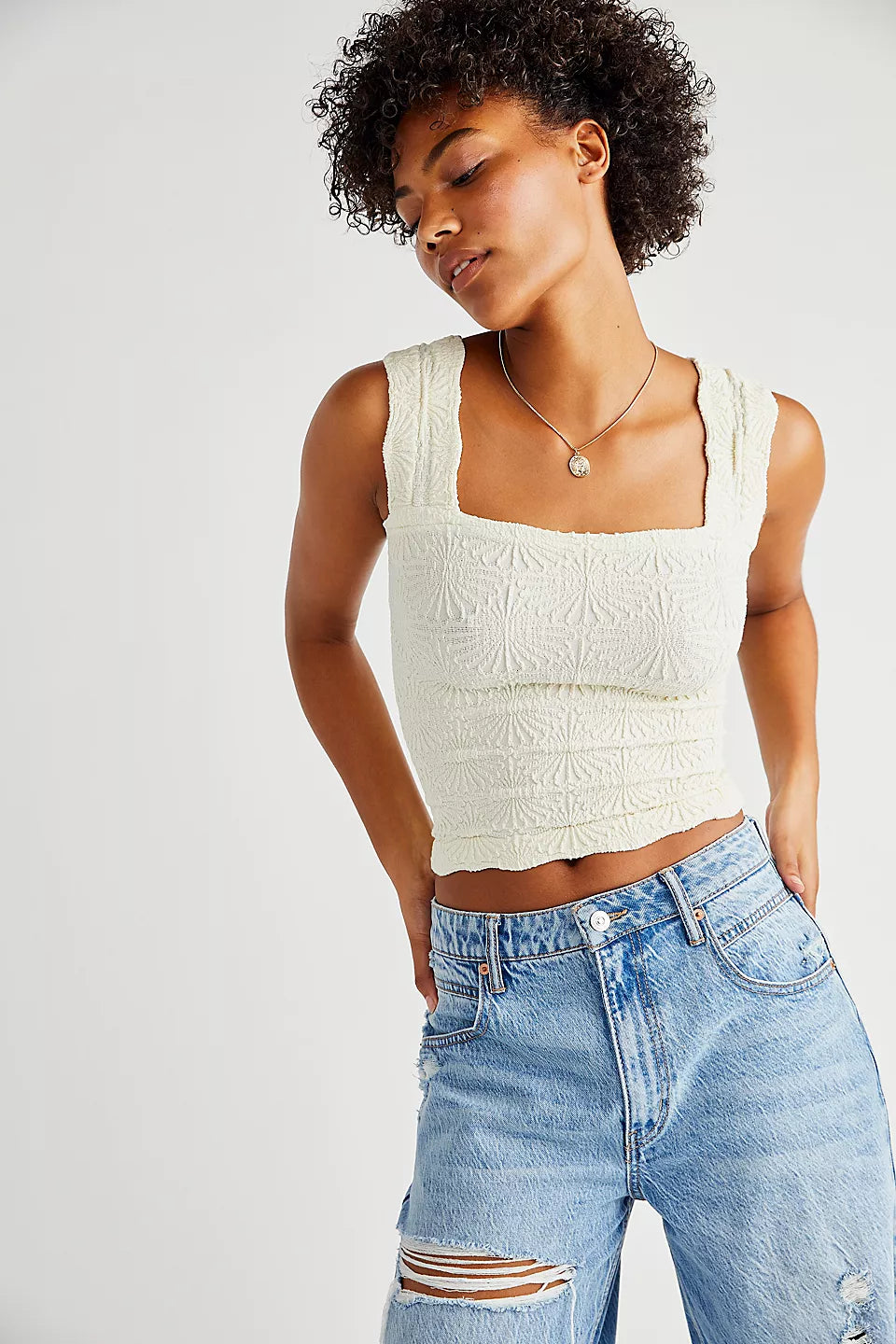 FREE PEOPLE LOVE LETTER CAMI IVORY