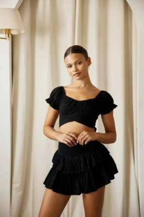 BLANCO BY NATURE LOLA TOP BLACK
