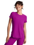 BEYOND YOGA FEATHERWEIGHT ON THE DOWN LOW TEE BERRY BLISS