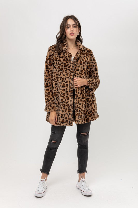 SONG AND SOL LEOPARD PRINT JACKET