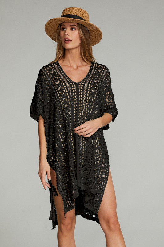 MISS SPARKLING BEACH COVER UP BLACK