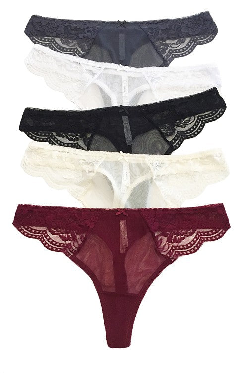 ANEMONE PRETTY LACE THONG ALL COLORS