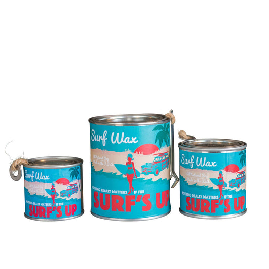 SURFS UP SURF WAX PAINT CAN CANDLE PINT