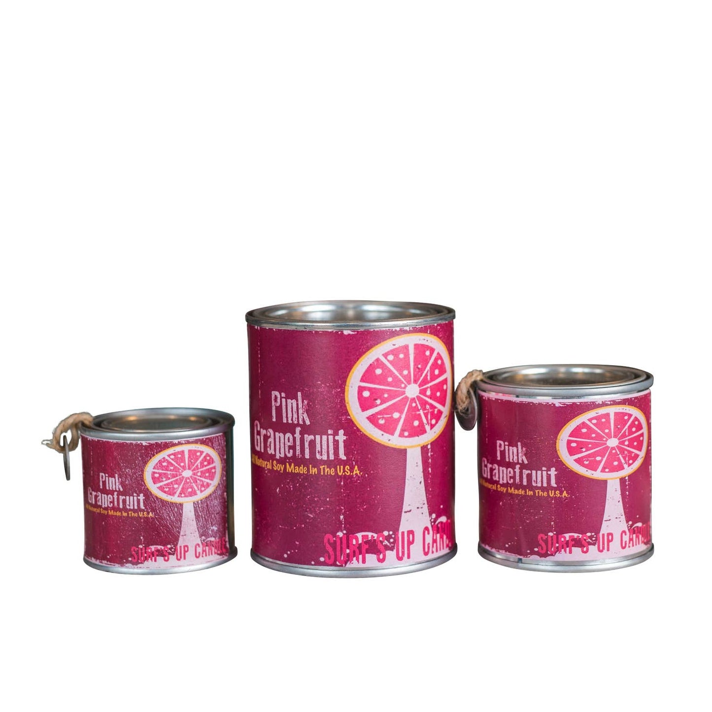 SURFS UP PINK GRAPEFRUIT PAINT CAN CANDLE PINT