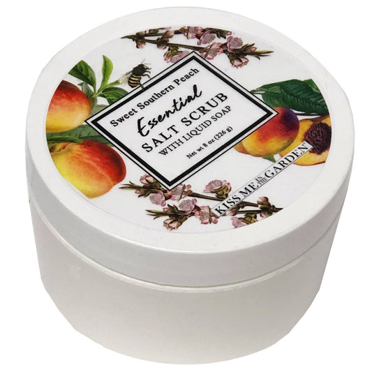 KISS ME IN THE GARDEN SWEET SOUTHERN PEACH SALT SCRUB SOUFFLE