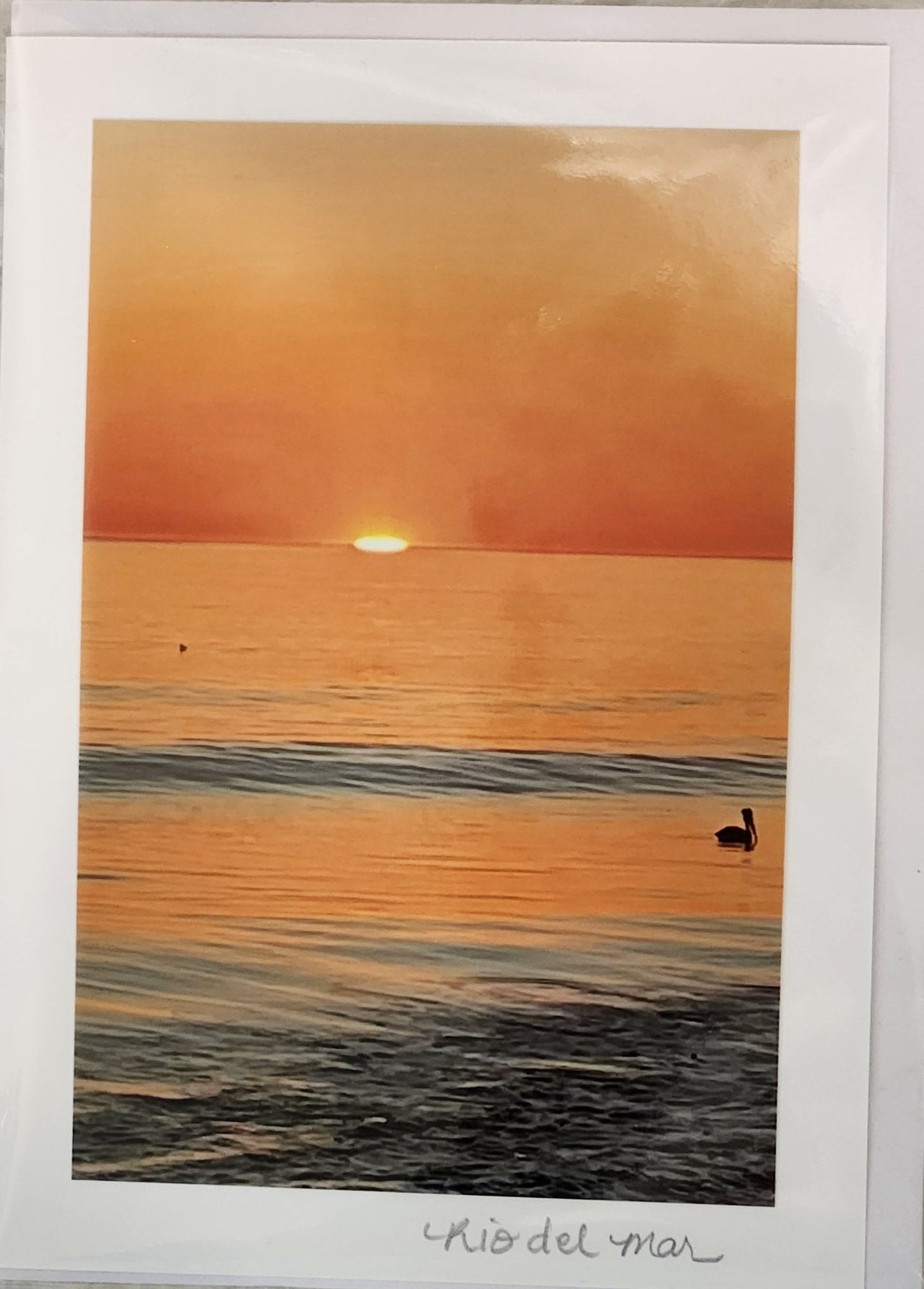 BARBSCARDS RIO DEL MAR SUNSET PELICAN