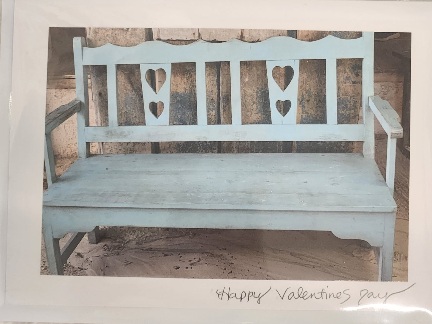 BARBSCARDS HAPPY VALENTINES DAY COLLECTION: HEART BENCH