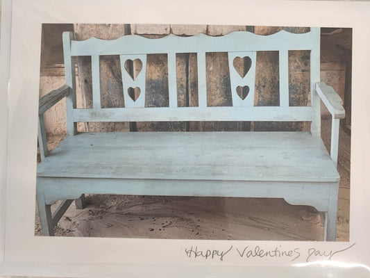 BARBSCARDS HAPPY VALENTINES DAY COLLECTION: HEART BENCH